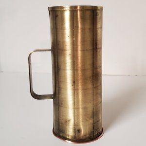 Vintage Brass Match Holder Floral Container. Handmade In USA